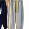 Women's Plus Size Fleece-Lined Harem Sweatpants – Autumn/Winter Style, Loose Fit, Nine-Point Cuffed.