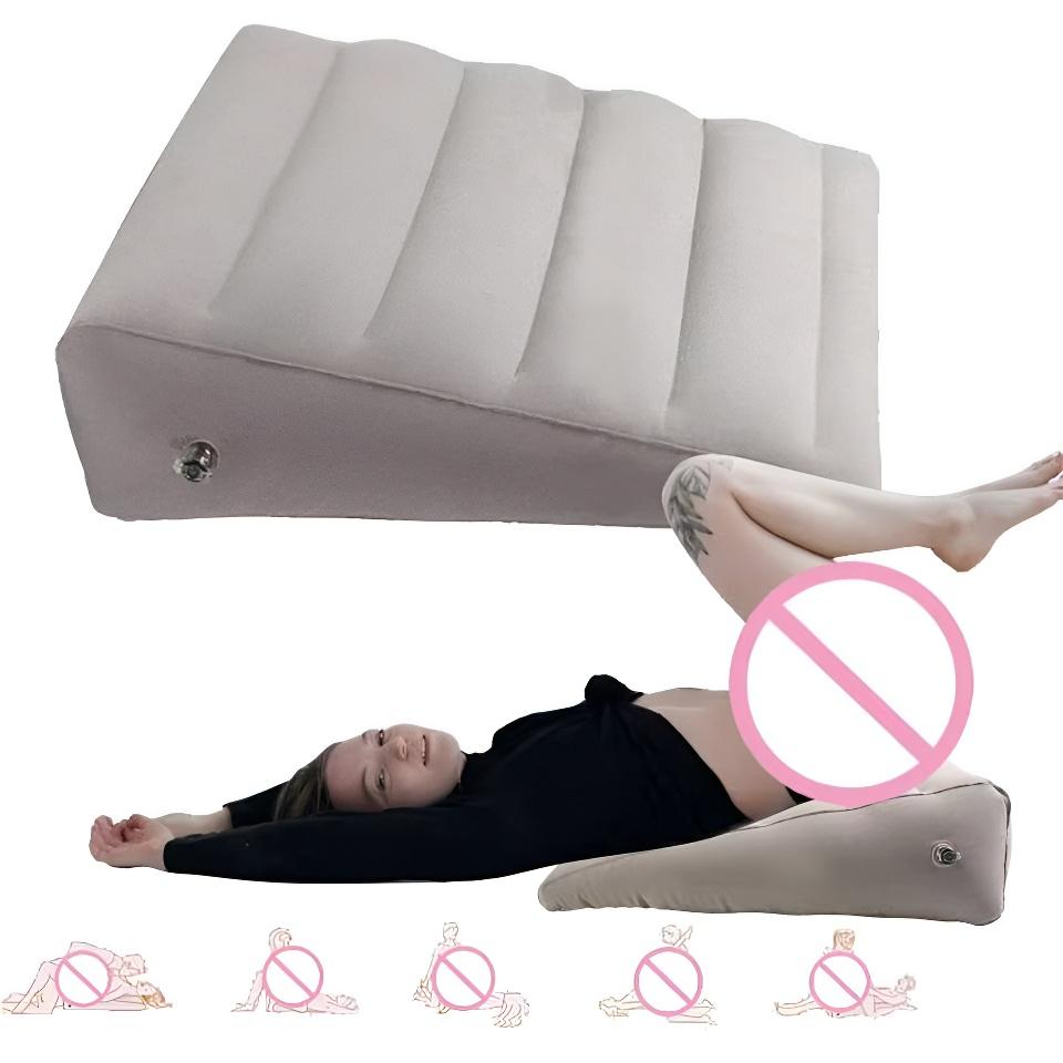 Inflatable Adult Sex Room Position Pillow Cushion Triangle Inflatable Ramp Furniture For Deeper Position Support Pad