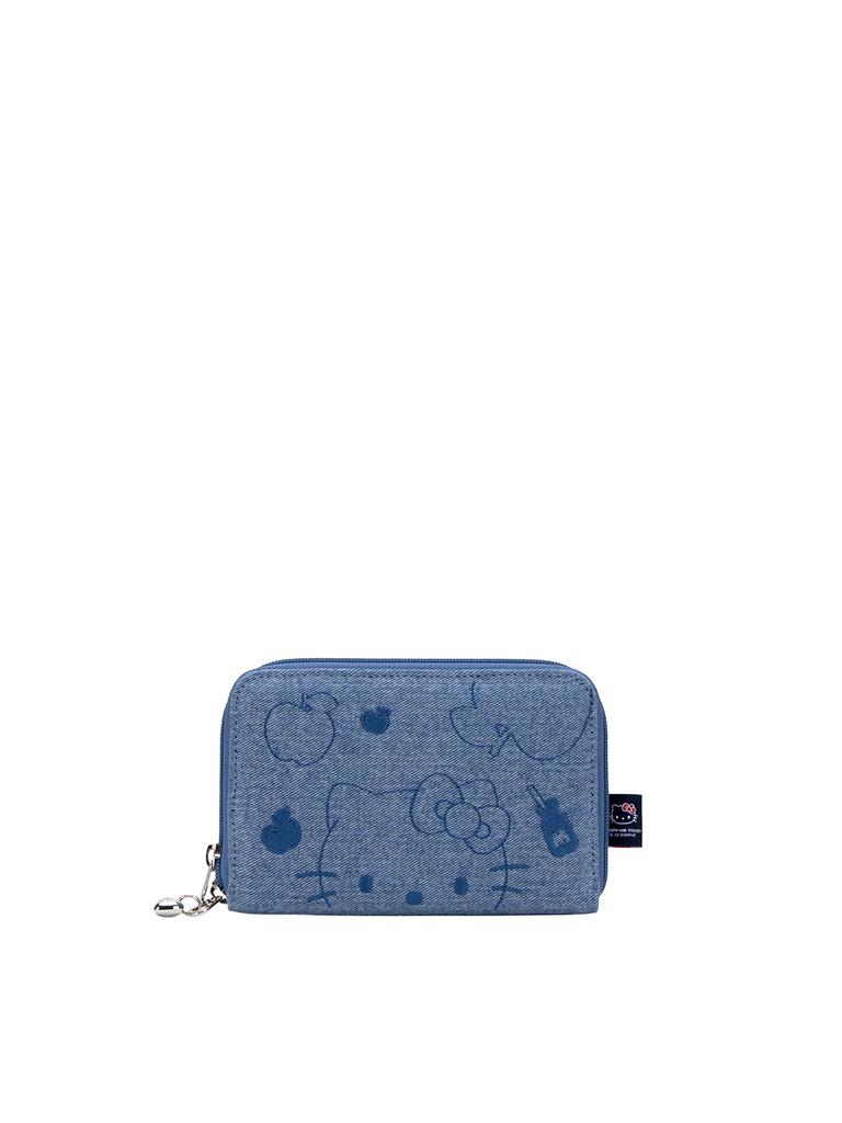 Joseph&Stacey Denim Travel Cross Wallet Hello Kitty Washed Blue