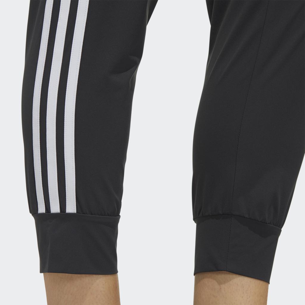 Adidas Casual Side Stripe Tapered Knit Pants Women Bottoms Black GP0642