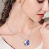 Crystal 4 Four Leaf Leaves Clover Pendant Necklaces Lover Birthday Gift Quality Fashion Jewelry Charm Girl