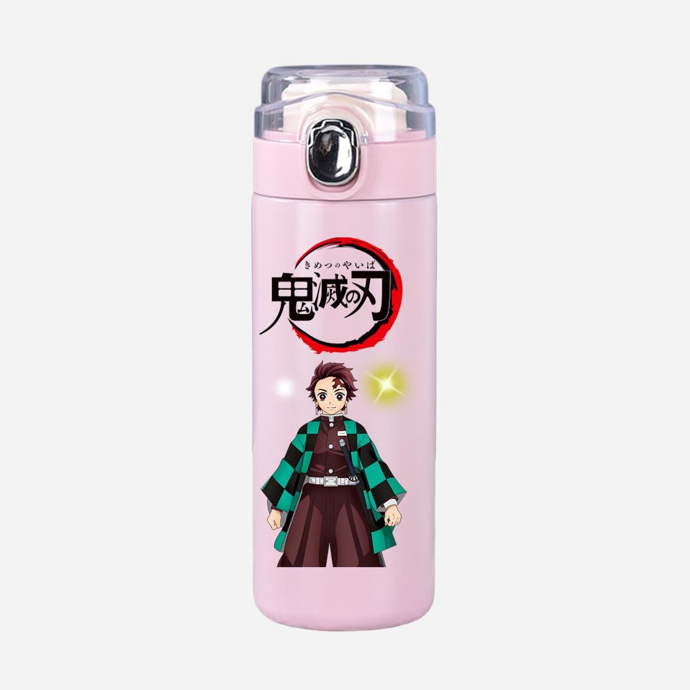 Anime Demon Slayer Potisk 400ml Láhev na vodu Termoska Přenosná Nerezová Ocel Nepropustná Kempingový Pohárek na vodu Dětský Dárek