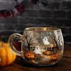 Halloween Themed Painted Glass Cup For Dining Parties Dishwasher Safe 200ml Capacity Painted Glassware