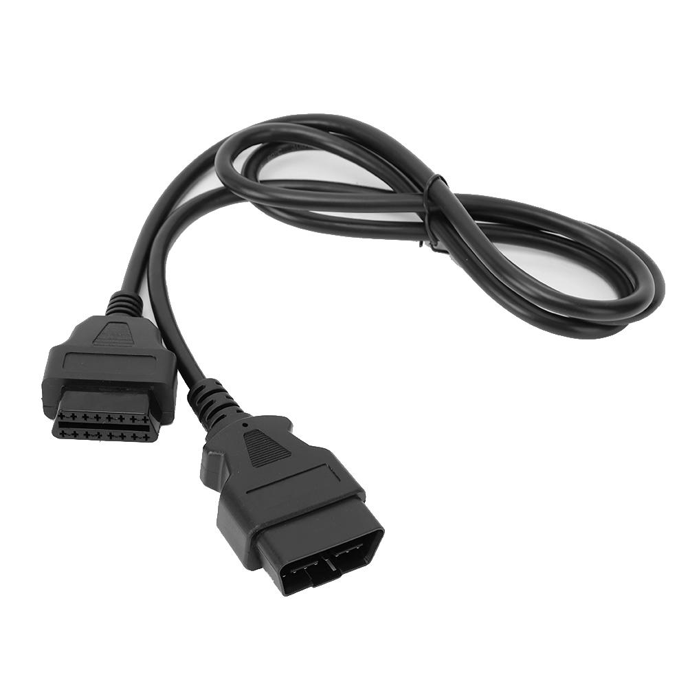 

16-контактный кабель-адаптер для автомобильной диагностики для Elm327, штекер-гнездо, удлинительный OBD-кабель, 1,5 м / 4,9 фута