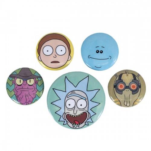 Rick And Morty Head Badge Set (Pack of 5)