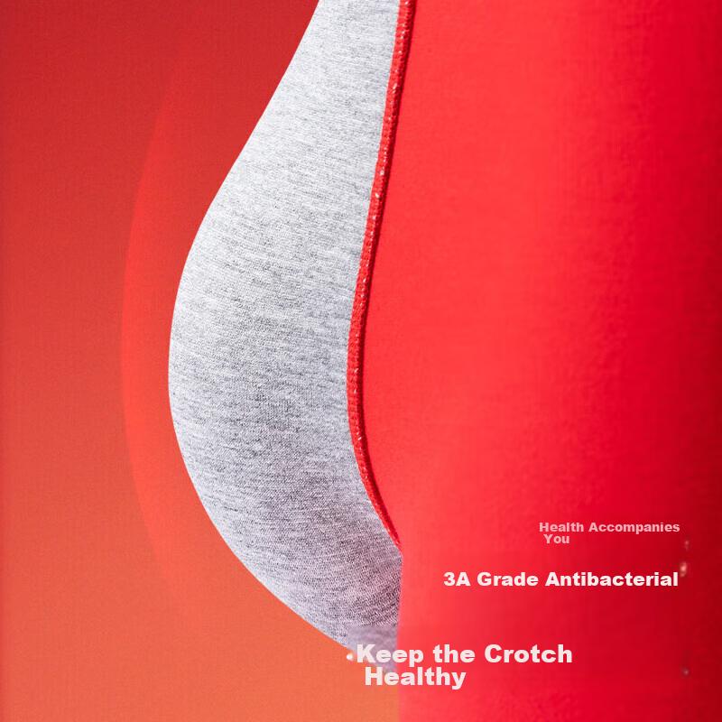 HLA [Hongyun] Red Underwear for Men, Year of The Horse, Pure Cotton, 10A Antibacterial, Qiji Red Boxer Briefs, Four-Corner Shorts, 3 Pieces