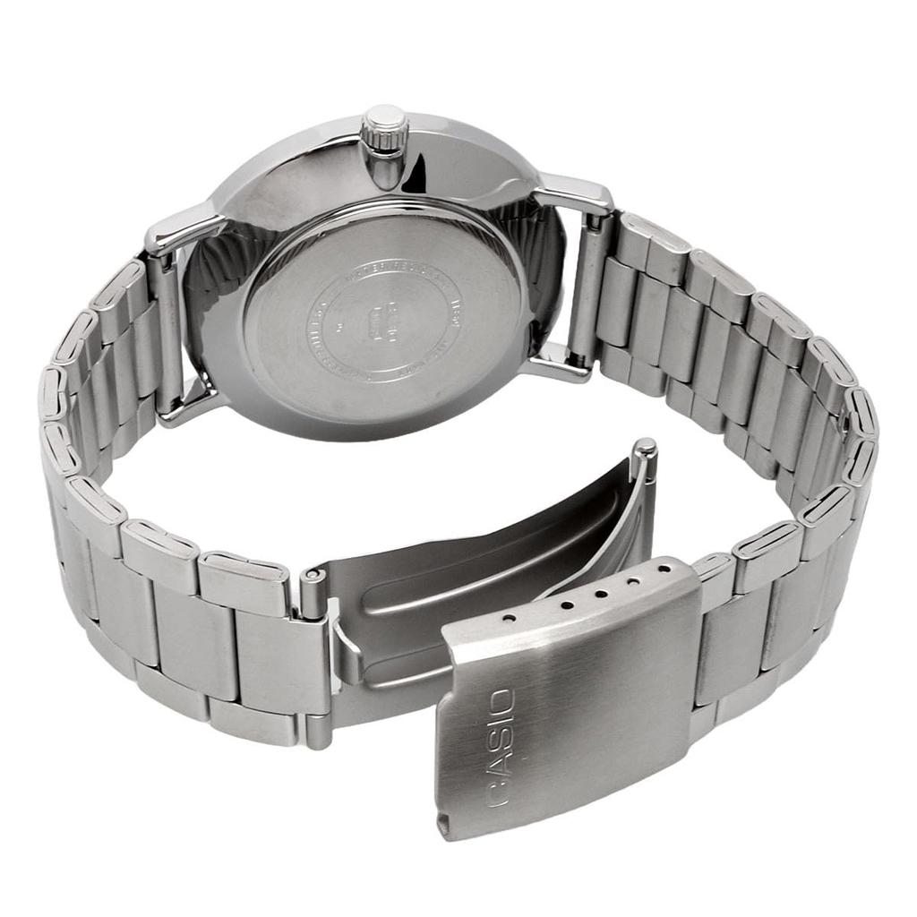 Casio Quartz Watch Navy Metal Band Overseas Model Men's MTP-VT01D-2B [Used]