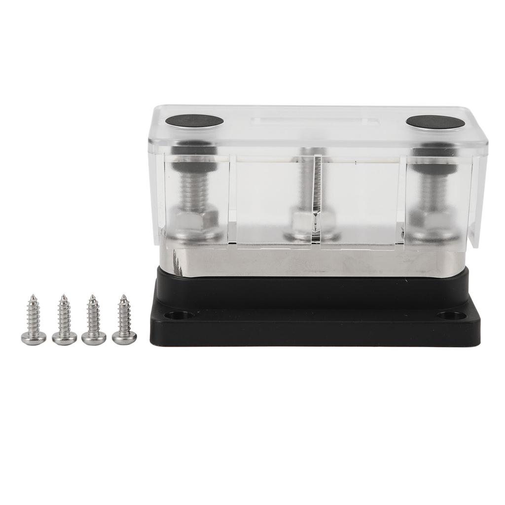 12‑48V 600A Power Distribution Block 3 Studs M10 Battery Junction Block Bus Bar for Car Trucks RVs Marine Boats