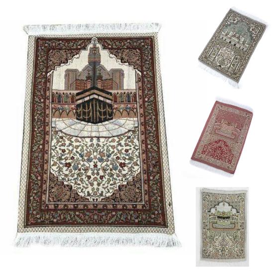 Floor Carpet Anti-slip Comfortable Cotton Middle East Style Pray Foot Mat with Tassel Decoration Home Decor