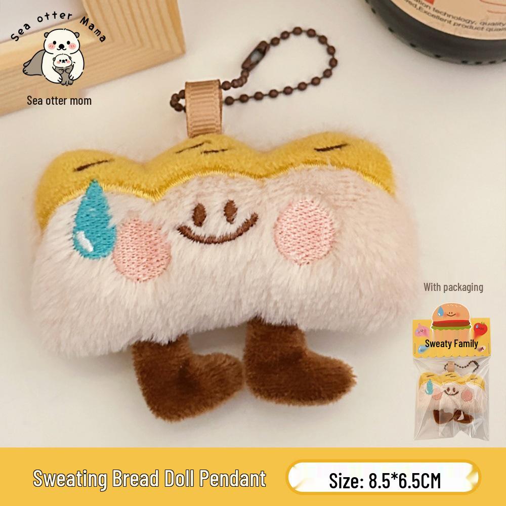Creative Piggy Bread Capybara Cartoon Brooch Doll Toy Figurine Pin