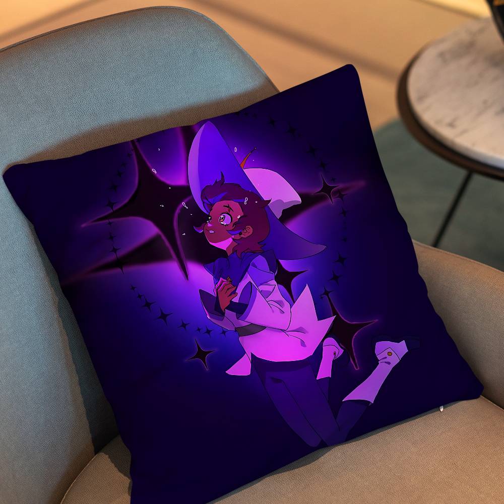 Luz Noceda Amity Blight Owl House Pillow Case Anti-Dustmite Pillowcase Invisible Zipper Silky Short Plush Sofa Cushion Cover