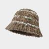 Plush Fisherman Hat for Women In Autumn and Winter Woolen Hat Warm Ear Protection Face Small Big Head Circumference Bucket Hat New