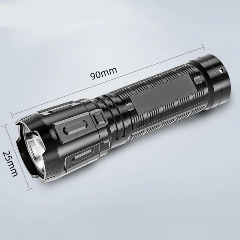 Ultra Bright Flashlight ABS Strong Light Focusing LED Flash Light Rechargeable Zoom Xenon Forces Outdoor Multi-function Torch