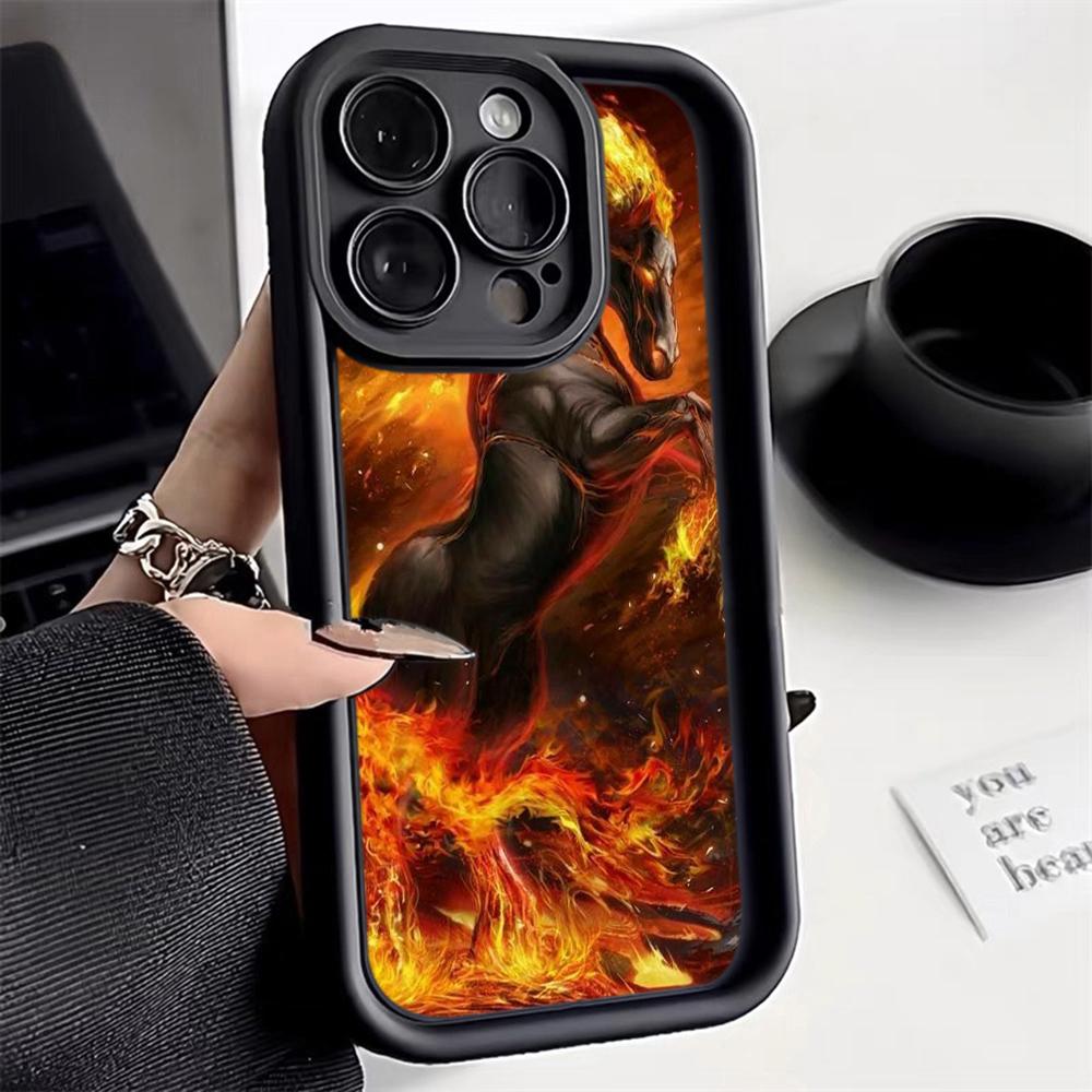 

LZ2 Bath fire rebirth тигр и лошадь силиконовый чехол для телефона iPhone 11 13 14 15 16 Pro Max 7 8 16 Plus 12 mini XS Max XR противоударный задний чехол for iPhone 11 Pro Max