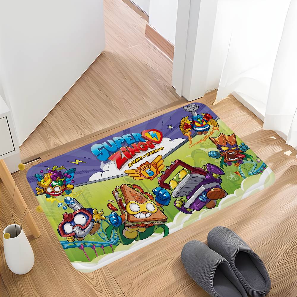 Tappetino da Bagno Cartone Animato Carino Super Zings Stile INS Morbido Pavimento Camera da Letto Casa Tappetino Lavanderia Antiscivolo Benvenuto Zerbino