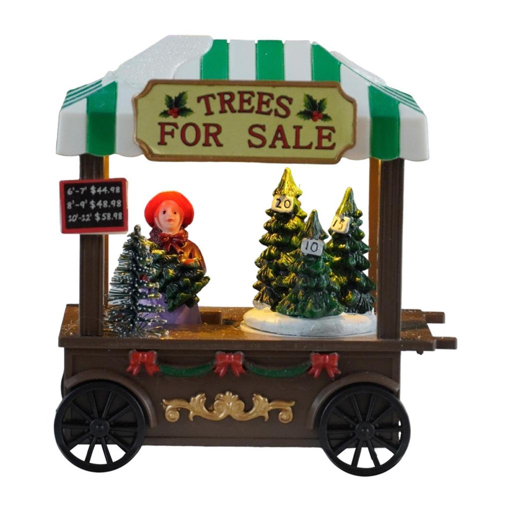 Christmas Scene Snow House Scene Decoration Gift Creative Glowing LED Lighted Miniature Resin Ornament Village Building House