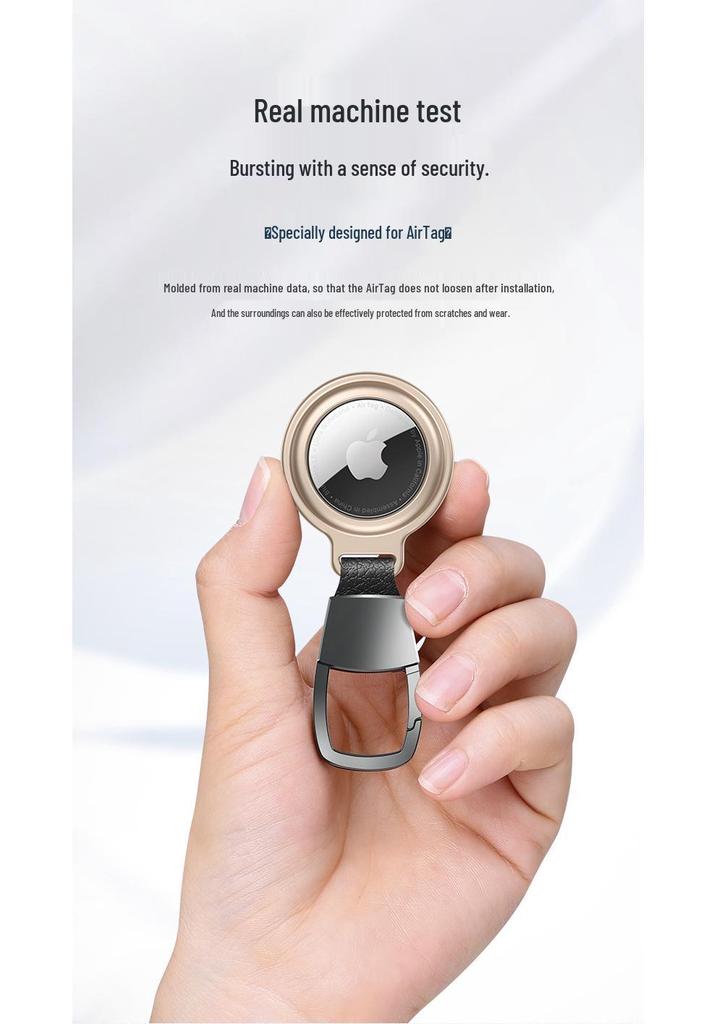 Magnetic Aluminum Alloy AirTag Protective Keychain Case