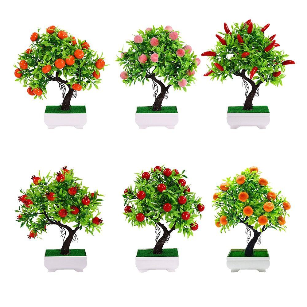Plastic Foam Artificial Fruits Bonsai Multicolor Simulation Plant Potted Fruit Tree Potted Gift