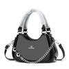 2026 New Retro Style Glossy Patent Leather Crescent Handbag