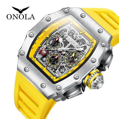 Top Brand Hollow Automatic Mechanical Watch Men's Silicone Tape Sports Waterproof Luminous Men's Wrist Watch