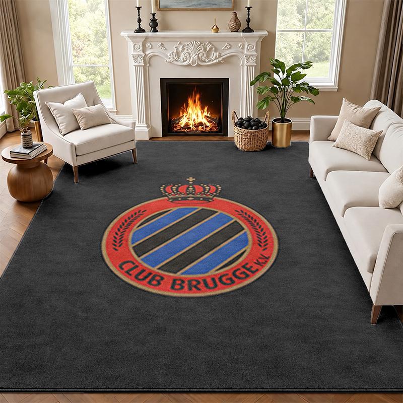 Club Brugge KV Carpet Door Mat for Living Room or Bedroom Protective Mat Under Chair Office Decoration Christmas Gift Birthday Present