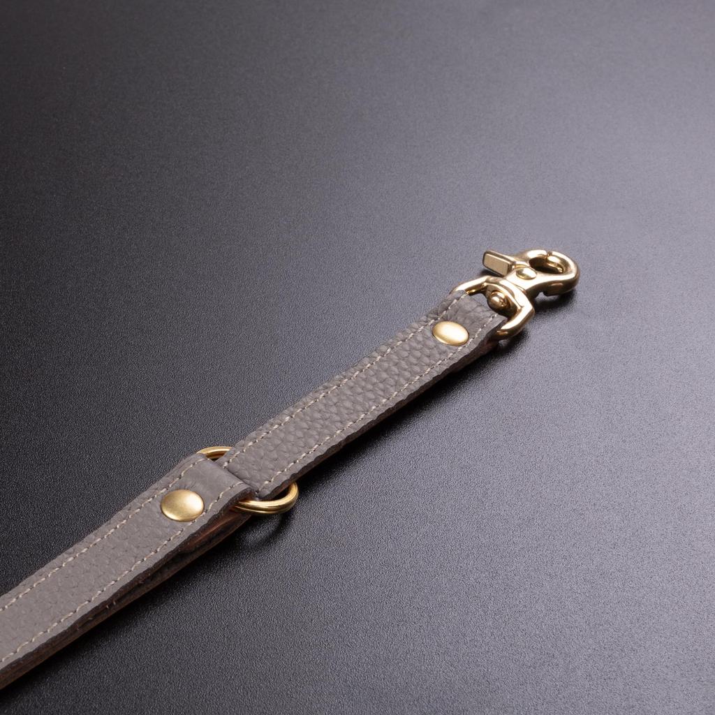 COGURE Genuine Shrunken Calf Leather Shoulder Strap, CrossbodyNeck Strap, Adjustable Length from 100cm to 125cm, 1.2cm Width, Unisex, Greige + Pink