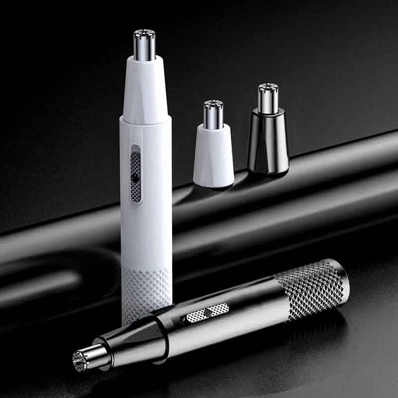 Electric Nose/Ear Hair Trimmer - USB Rechargeable Metal Body, Unisex Precision Grooming Device