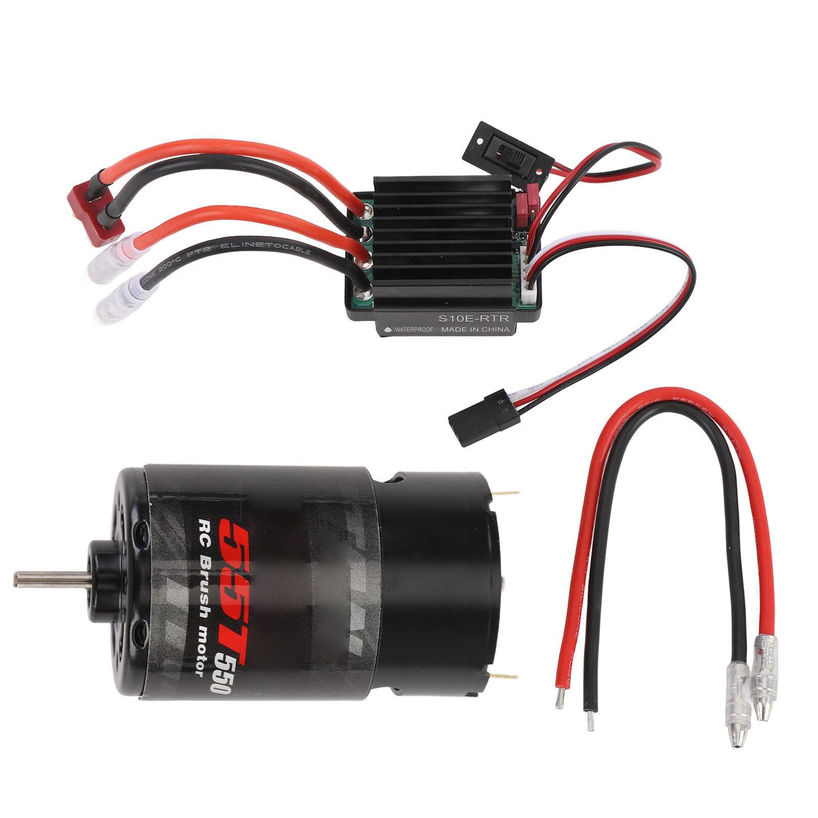 

RC Car 550 Brushed Motor with ESC Copper Iron Brushed Motor Replacement for HPI for Wltoys for