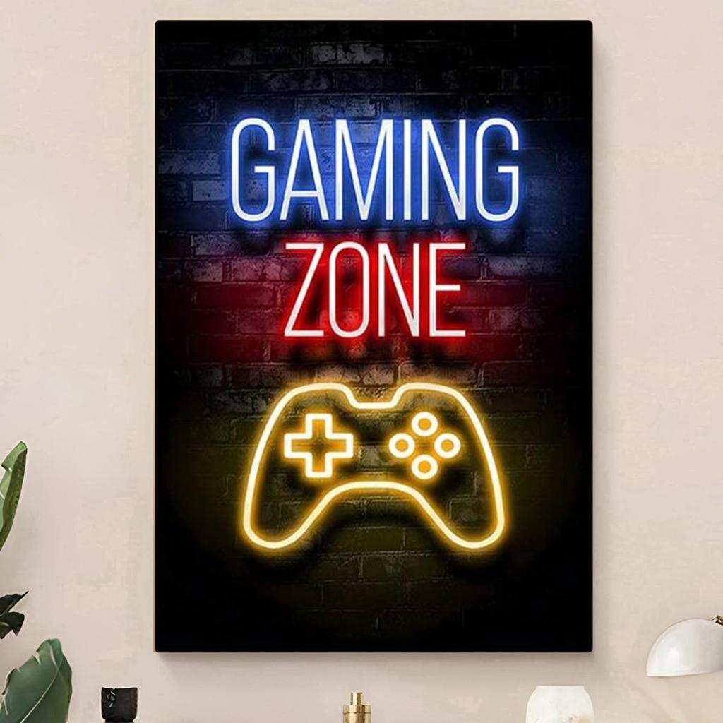 Contemporary Game Room & Bathroom Canvas Wall Art