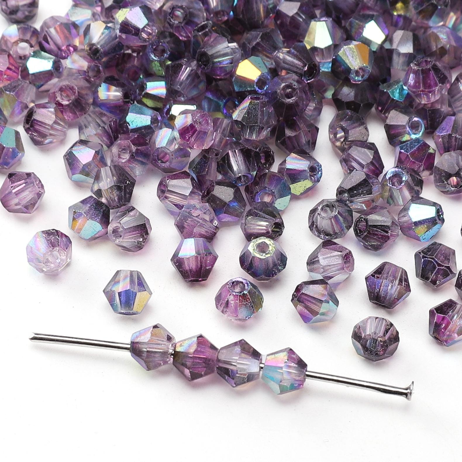 

130 шт. Стеклянные бусины-разделители для ювелирных изделий, ручная работа, DIY-аксессуары boysenberry