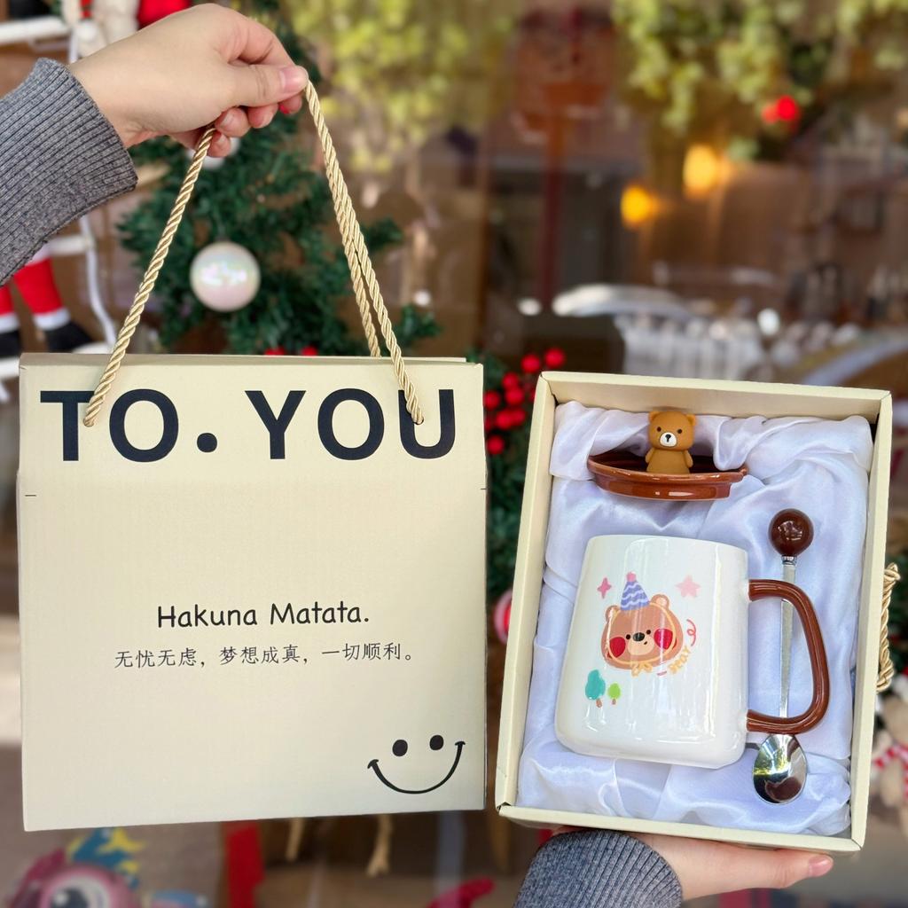 Weihnachtsgeschenk Mädchen Keramiktasse süße Tasse Souvenir praktisch Kinder neue Wassertasse 2025 Jungen