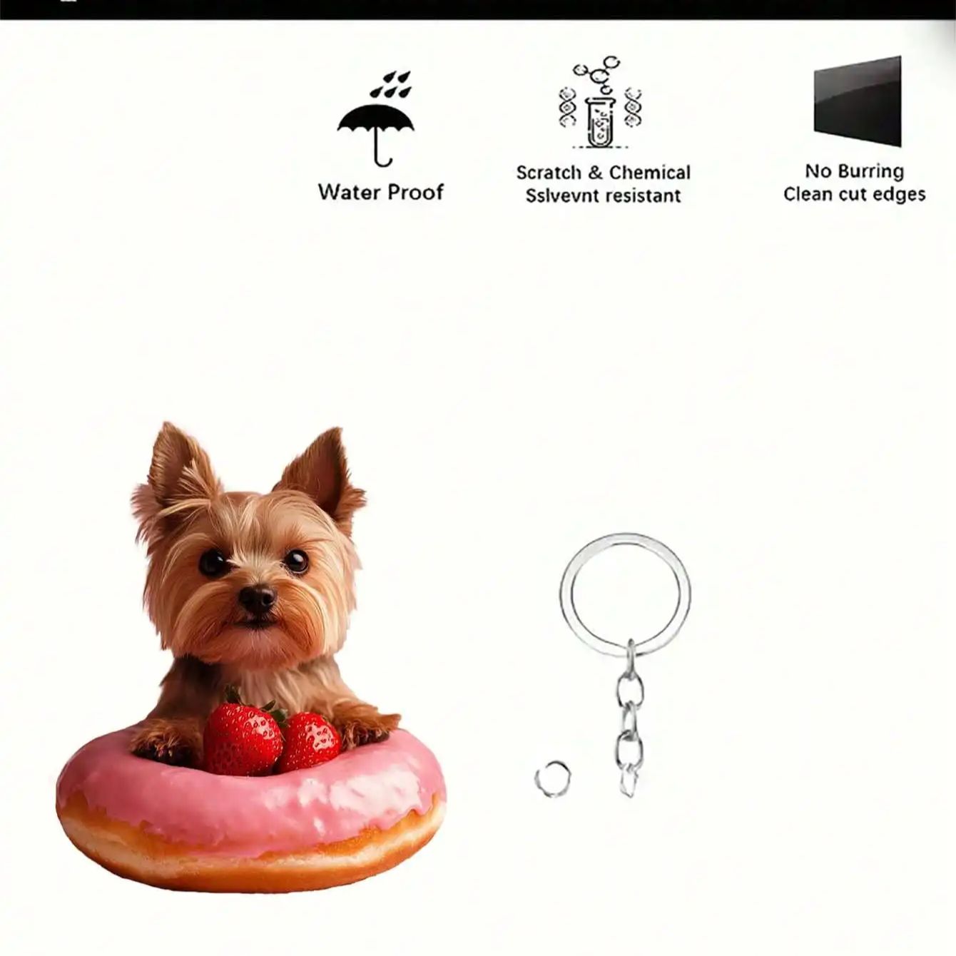 

Cute puppy keychain perfect gift personalized dog keychain lightweight and durable backpack hanging accessories