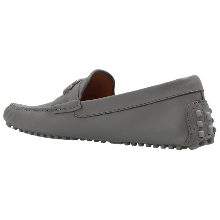 Gucci Interlocking Casual Gommino Loafers Men's Gray 692379 1XH00 1275