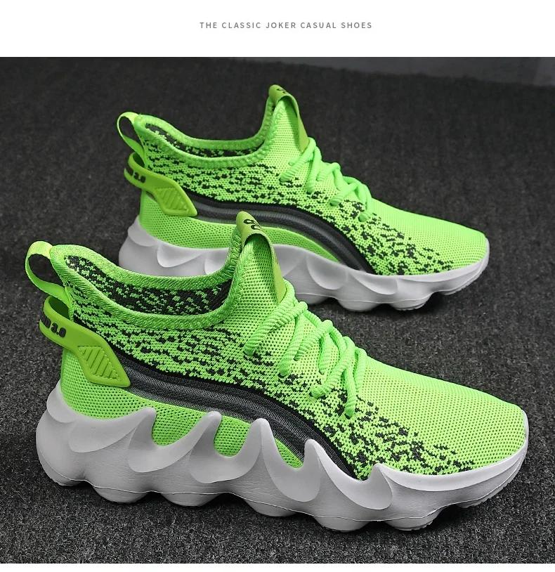 

Мужская обувь Кроссовки Мужские теннисные туфли класса люкс Мужские повседневные кроссовки для бега Дышащие модные лоферы Кроссовки для мужчин 48 зелёный