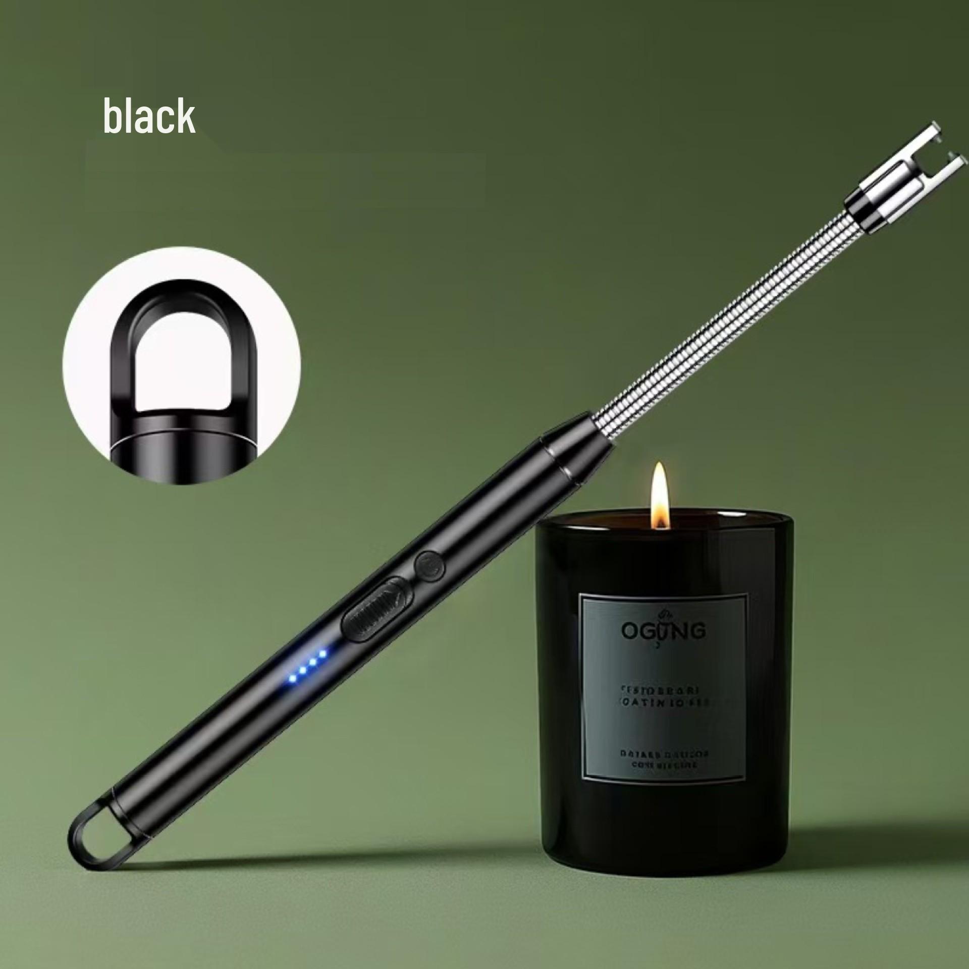 Электронная газовая зажигалка с длинной ручкой, перезаряжаемая, с импульсным зажиганием