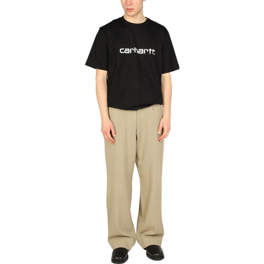 Carhartt WIP SS22 Letter Print Casual Short Sleeve T-Shirt Men Tops Black I0310470-D2-XX