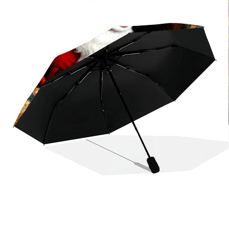 1 PC Automatic Folding Umbrella - Cartoon Pattern, Portable & Foldable Design with 8 Ribs, Christmas Birthday Gifts