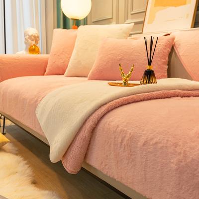 Cuscino per divano in peluche a forma di coniglio, spesso e caldo, universale per le quattro stagioni, copridivano nuovo nordico in peluche, panno, asciugamano