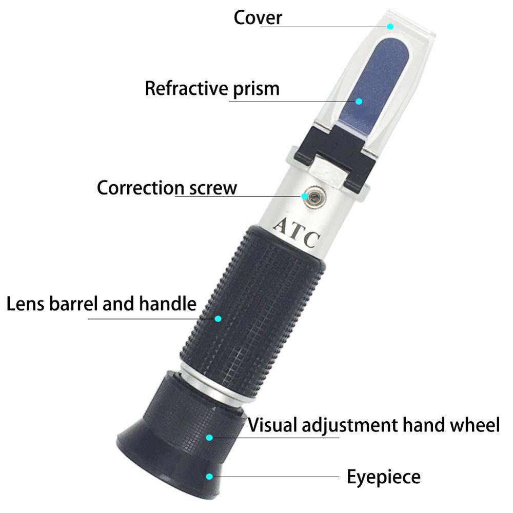 Rifrattometro Portatile 1.000 1.130 Brix 0-32% ATC Per Analisi - Foto 10