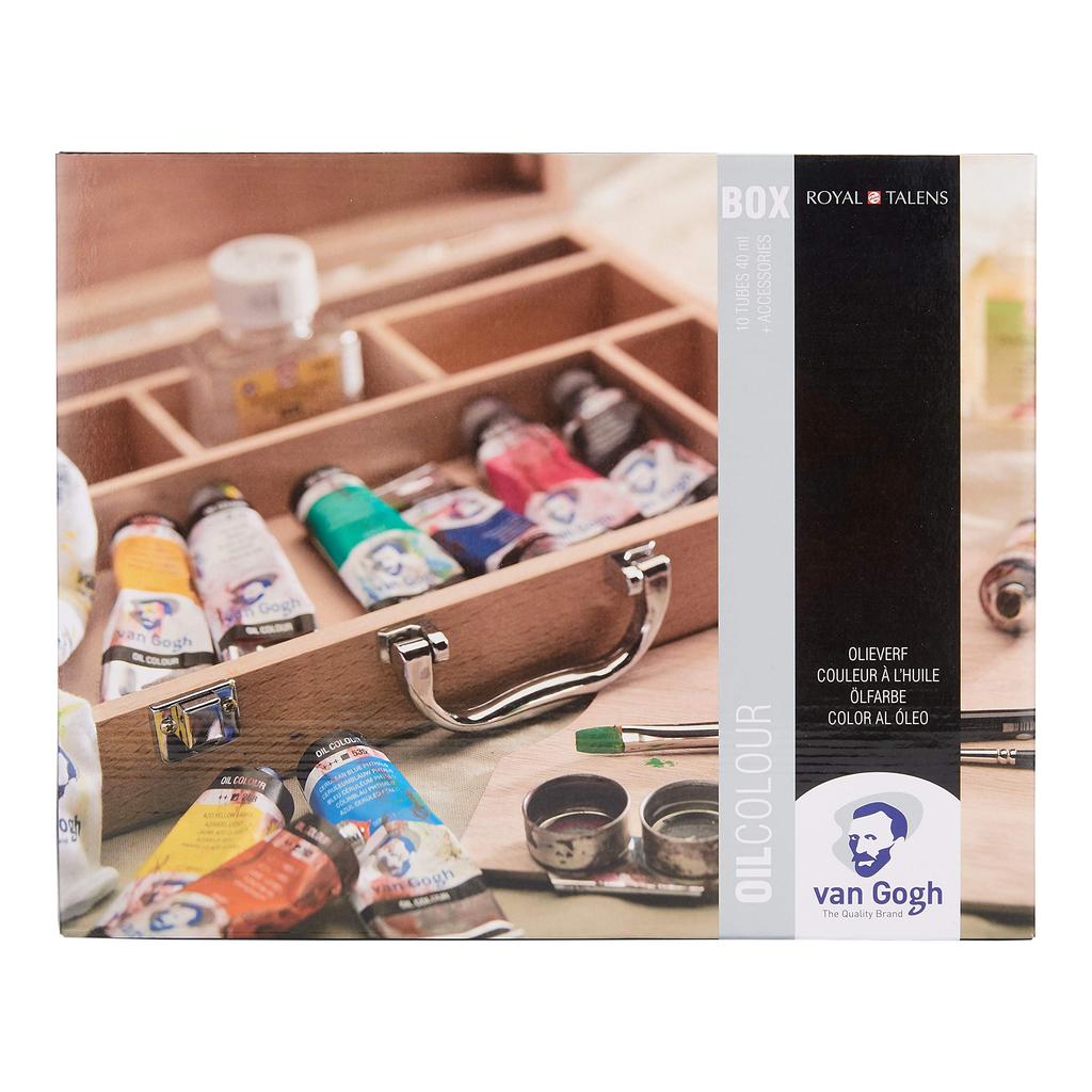 Talens Van Gogh Oil Paint Set In Wooden Box, BASIC-BOX T0284-0510