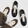 Fashion Niche Design Ballet Style Soft Soled Men's Low Top Casual Shoes 2025 Autumn New Color Block Retro Comfortable Versatile sneakers