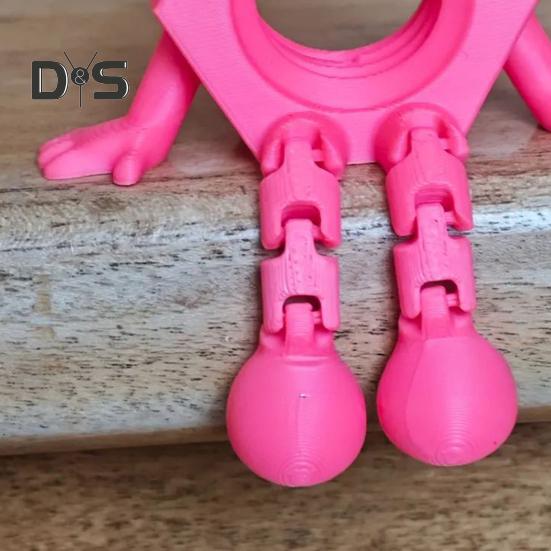 1/2Pcs 3D Printed Bolt Nut Figurine with Articulated Legs Movable Joints Cartoon Screw Figure Statue Toy Home Office Bookshelf Desktop Decoration