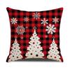 Christmas Black and Red Plaid Pillow Case Home Sofa Cushion Cover Festive Decoration Pillow