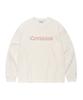 COVERNAT Slub Sketch Logo Graphic Long Sleeve White