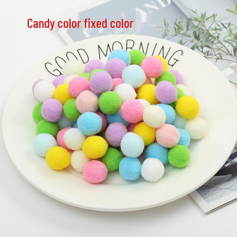 

1,5 см 60 шт. Высокоэластичные полиэстеровые помпоны для изготовления украшений и поделок своими руками