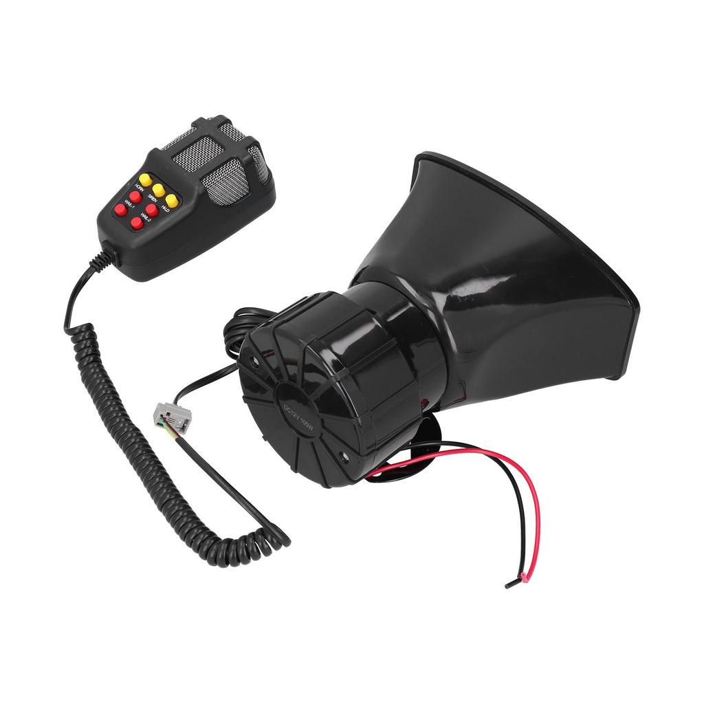 12V 100W 120dB Car Horn PA Mic 7‑Sound Emergency Warning Alarm Siren for Car Truck RV