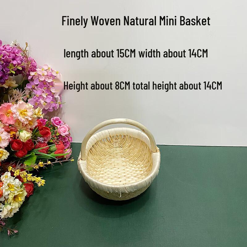 Natural Handmade Bamboo Woven Small Basket Set