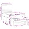 Box Spring Bed with Mattress Cream 90 x 200 cm Fabric