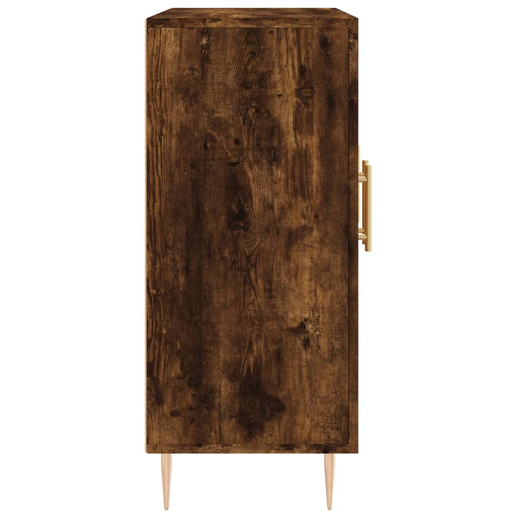 Sideboard Smoked Oak 90x34x80 cm Wood Based Material