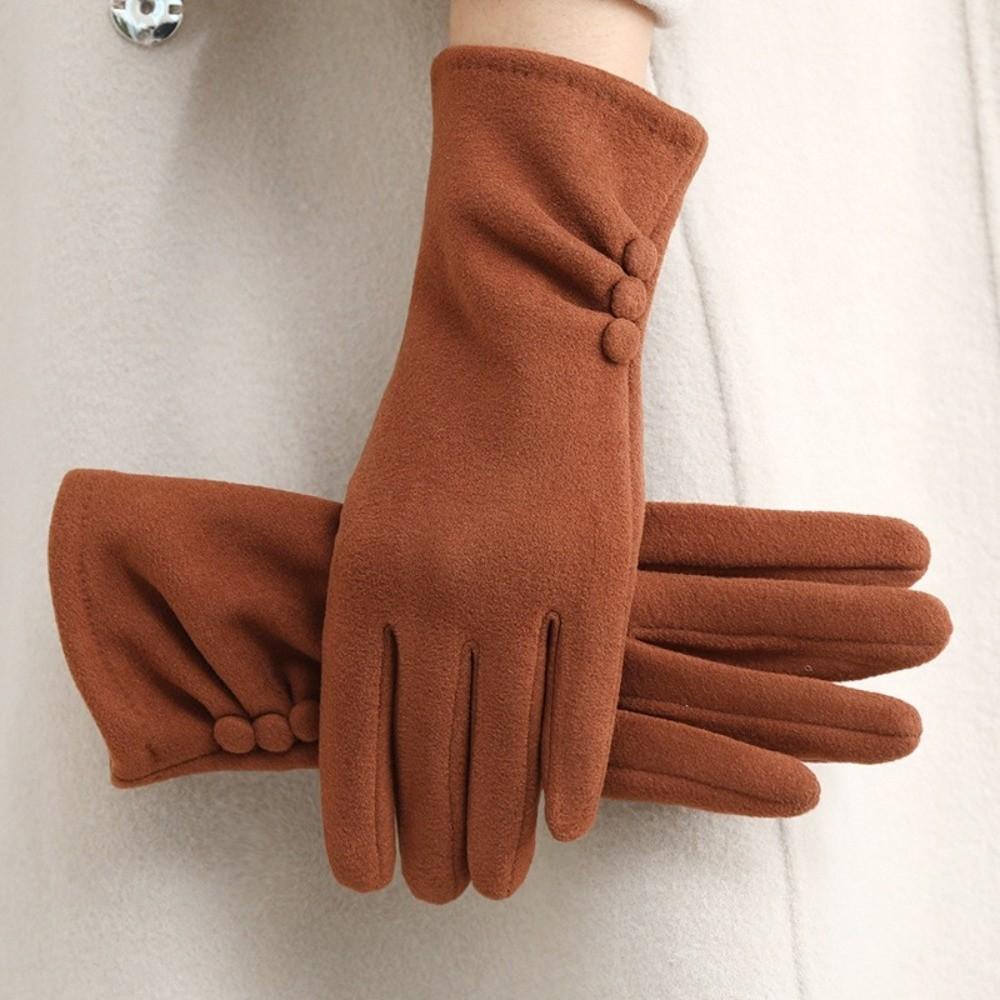Soft Velvet Winter Thermal Gloves Thick Lined Fleece Lined Gloves Touchscreen Gloves  Riding